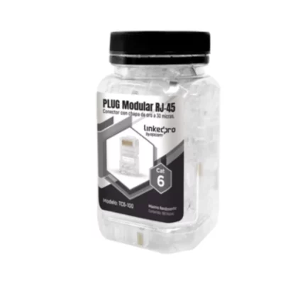 Bote con 100 Piezas de Plug Modular RJ45 Cat6 sin blindaje TC6-100