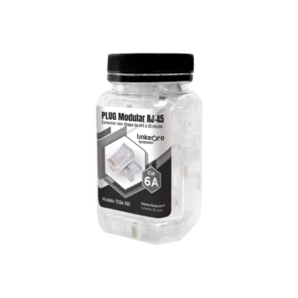 Bote con 100 Piezas de Plug Modular RJ45 Cat6A TC6A-100