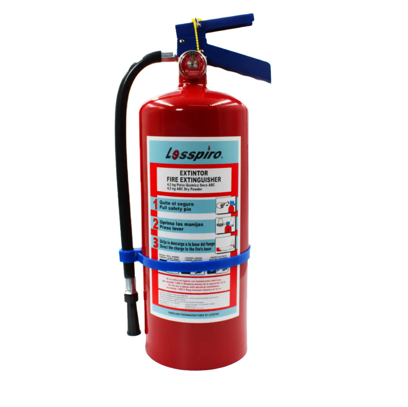 Extintor portátil de Polvo Químico Seco (PQS) Recargable de 6 KG – Fox Fire