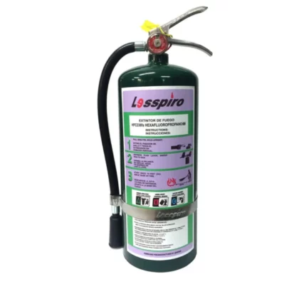 Lesspiro Extintor de 4.5 Kg con Agente Expulsor (HFC-236-FA) 819-LES045HFC