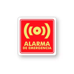 Señalamiento Alarma de Emergencia con Texto