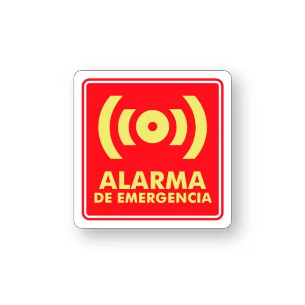 Señalamiento Alarma de Emergencia con Texto