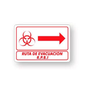 Señalamiento Ruta de Evacuacion R.P.B.I. Derecha